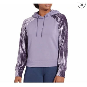 CALIA Carrie Underwood Women’s Effortless Velvet Hoodie in Purple Size Medium